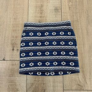 Jacquard mini skirt • j crew • 6